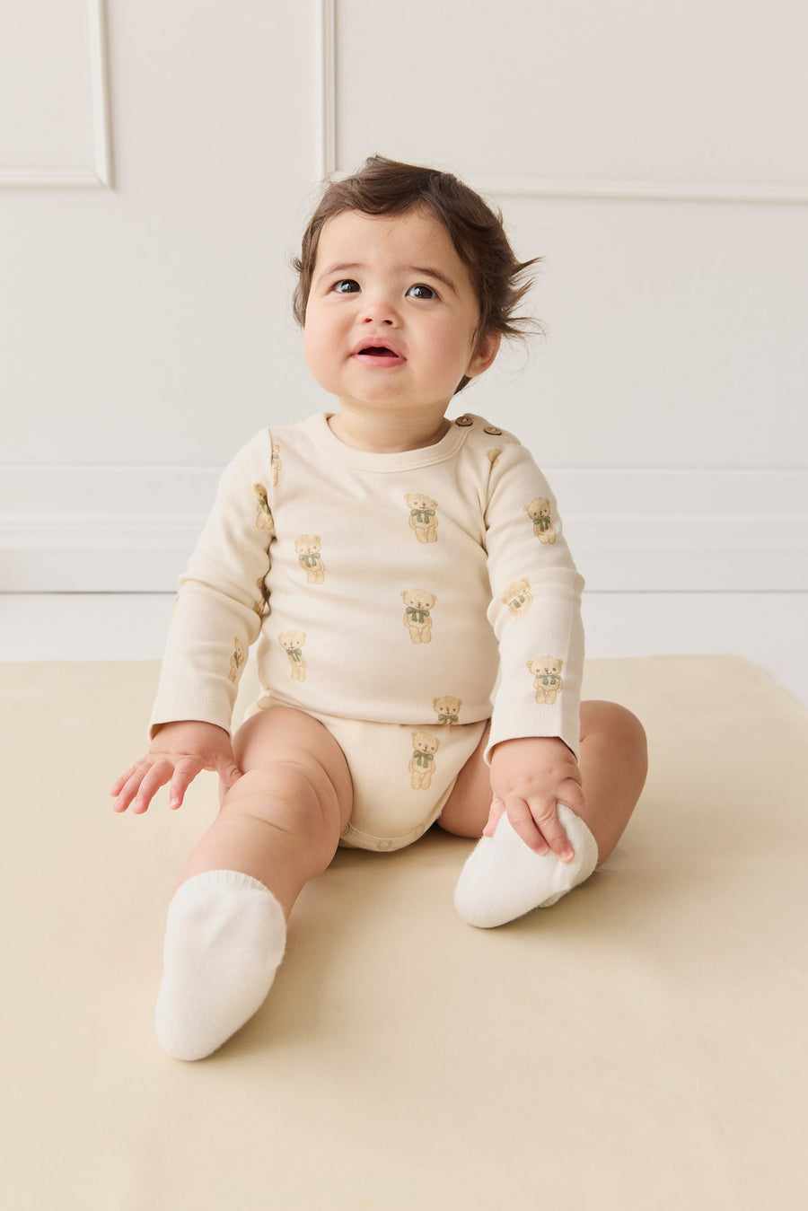 Organic Cotton Fernley Bodysuit - Little Ted Childrens Bodysuit from Jamie Kay NZ