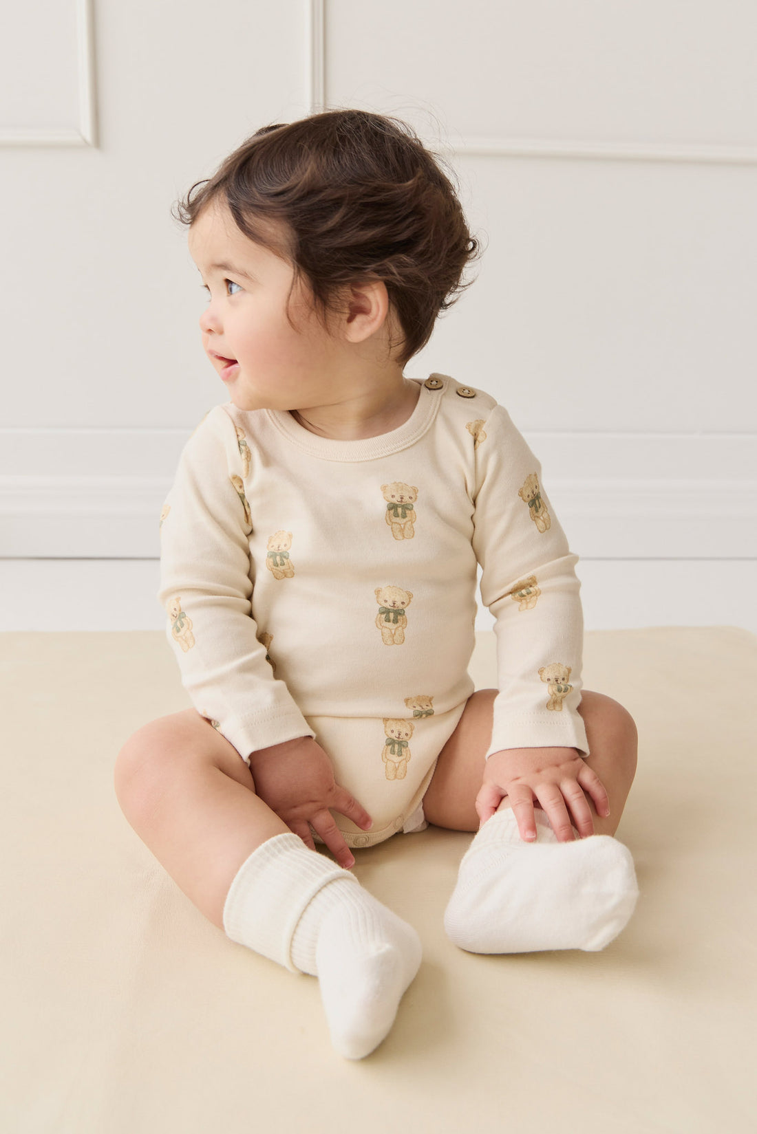 Organic Cotton Fernley Bodysuit - Little Ted Childrens Bodysuit from Jamie Kay NZ