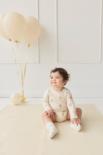 Organic Cotton Fernley Bodysuit - Little Ted Childrens Bodysuit from Jamie Kay NZ