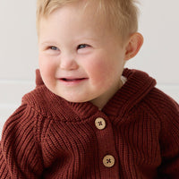 Ollie Cardigan - Fox Marle Childrens Cardigan from Jamie Kay NZ