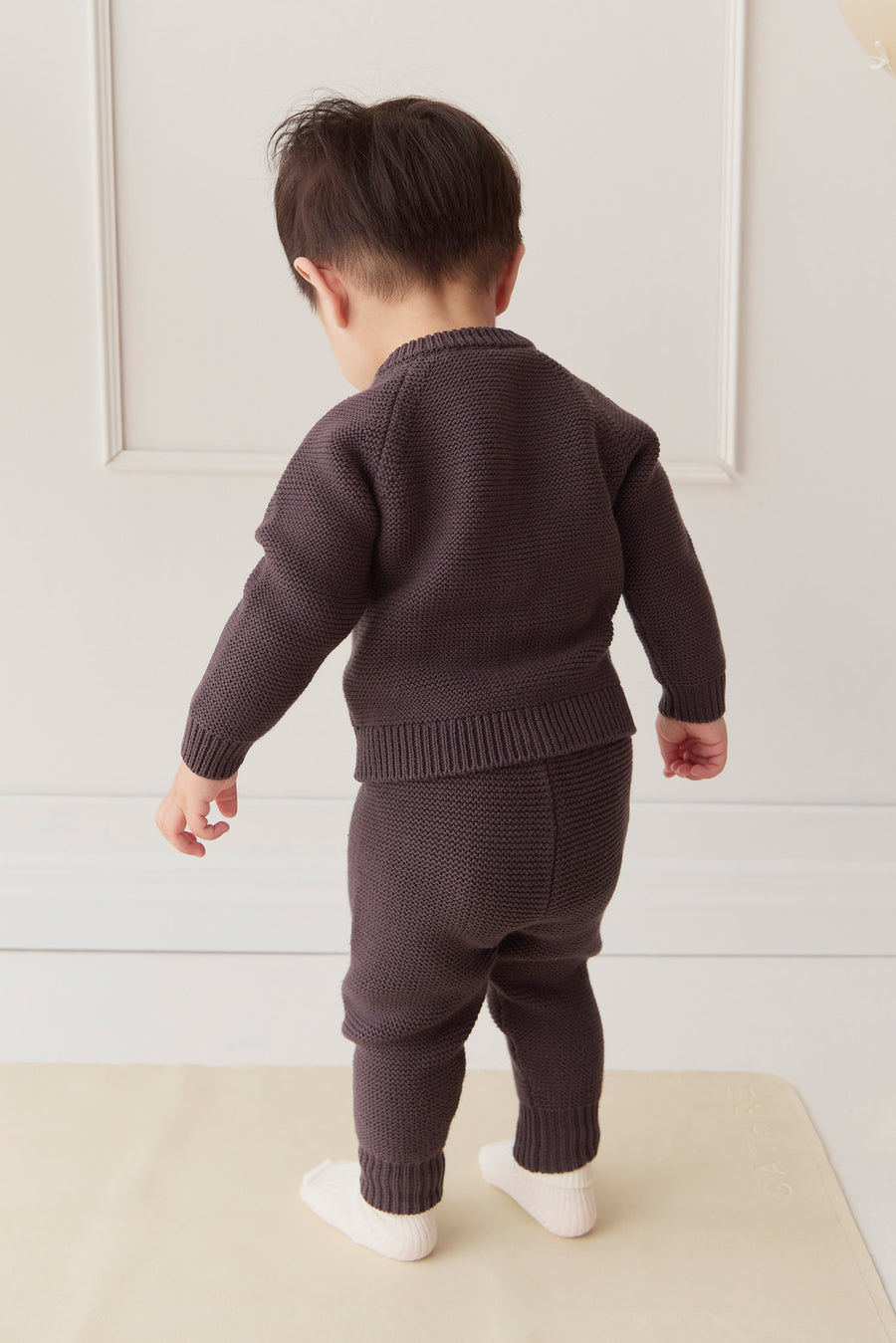 Louis Cardigan - Coal Childrens Cardigan from Jamie Kay NZ