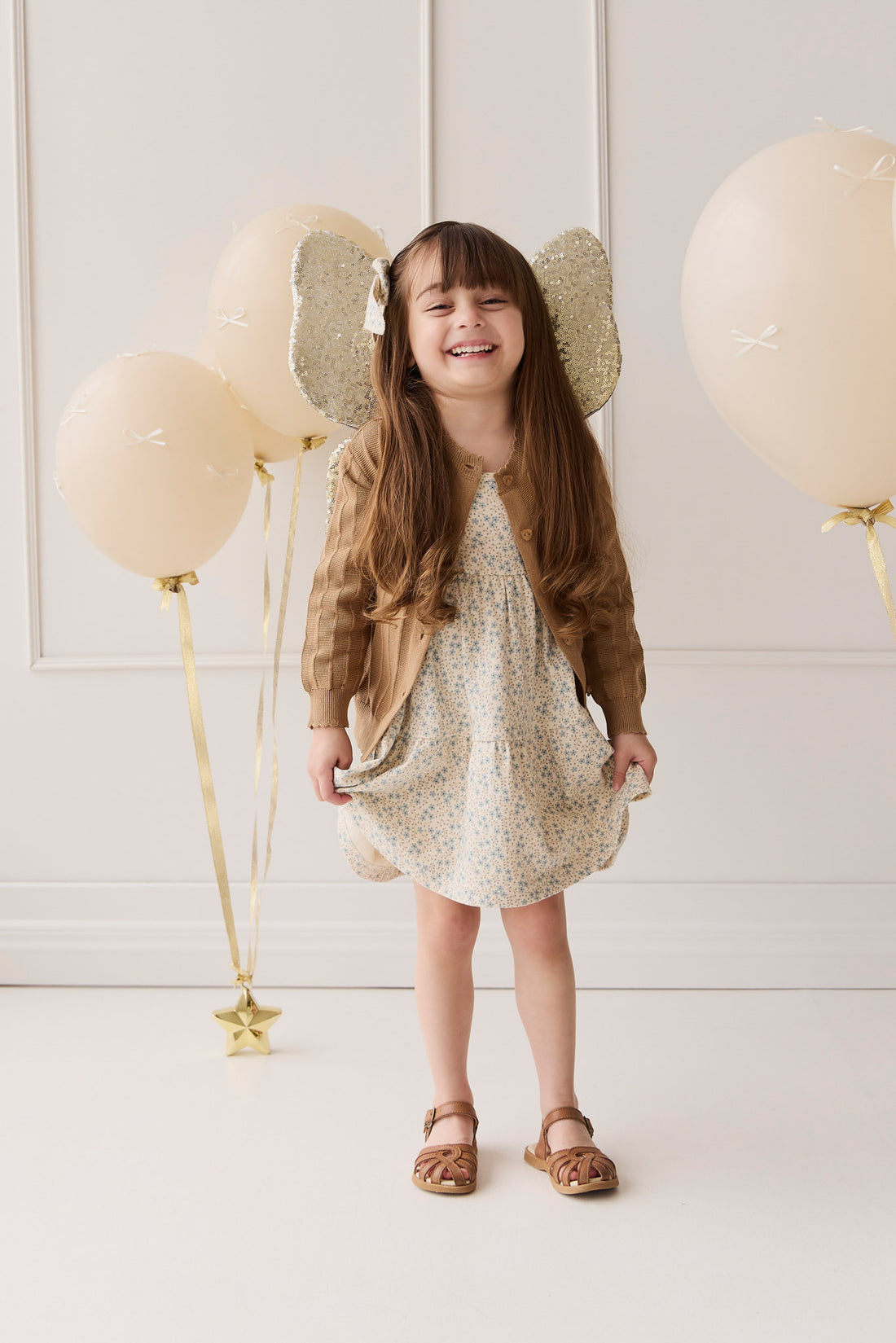 Organic Cotton Matilda Dress - Adnola Floral Childrens Dress from Jamie Kay NZ