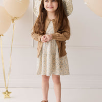 Emily Knitted Cardigan - Caramel Cream Childrens Cardigan from Jamie Kay NZ