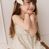 Organic Cotton Bow - Adnola Floral Childrens Hair Bow from Jamie Kay NZ