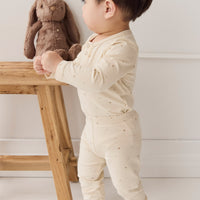 Organic Cotton Modal Legging - Milky Way Buff Childrens Legging from Jamie Kay NZ