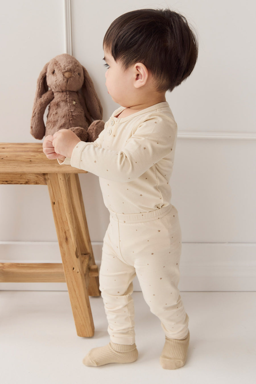 Organic Cotton Modal Legging - Milky Way Buff Childrens Legging from Jamie Kay NZ