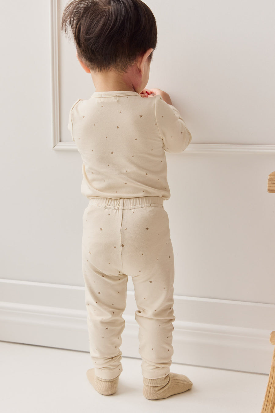 Organic Cotton Modal Legging - Milky Way Buff Childrens Legging from Jamie Kay NZ