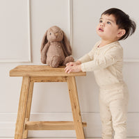 Organic Cotton Modal Long Sleeve Bodysuit - Milky Way Buff Childrens Bodysuit from Jamie Kay NZ