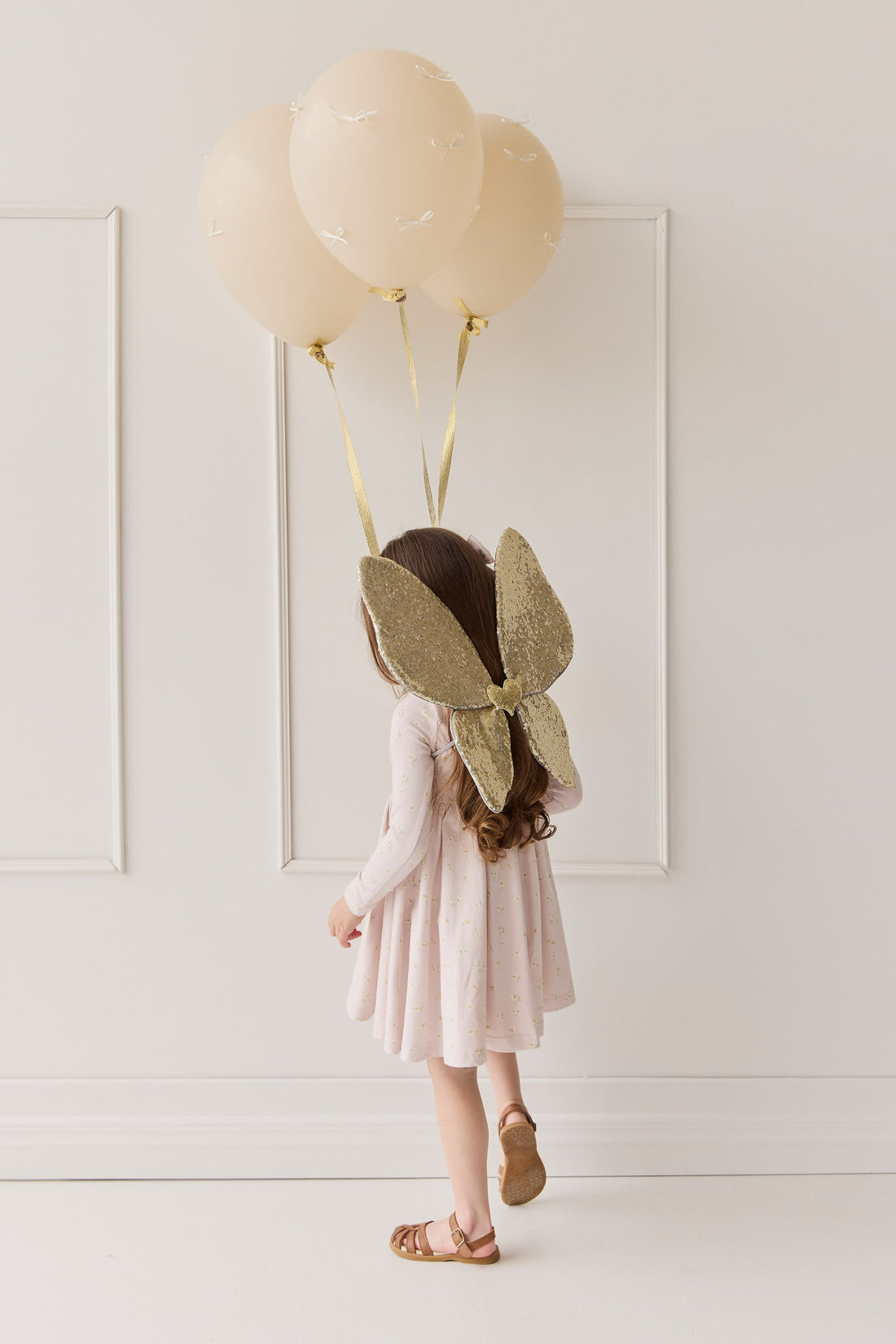 Organic Cotton Tallulah Dress - Simple Flowers Lilac Childrens Dress from Jamie Kay NZ