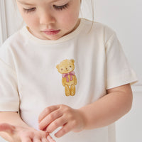 Pima Cotton Aude Tee - Cloud Little Georgie Childrens Top from Jamie Kay NZ