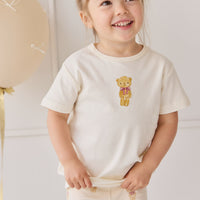 Pima Cotton Aude Tee - Cloud Little Georgie Childrens Top from Jamie Kay NZ