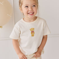 Pima Cotton Aude Tee - Cloud Little Georgie Childrens Top from Jamie Kay NZ