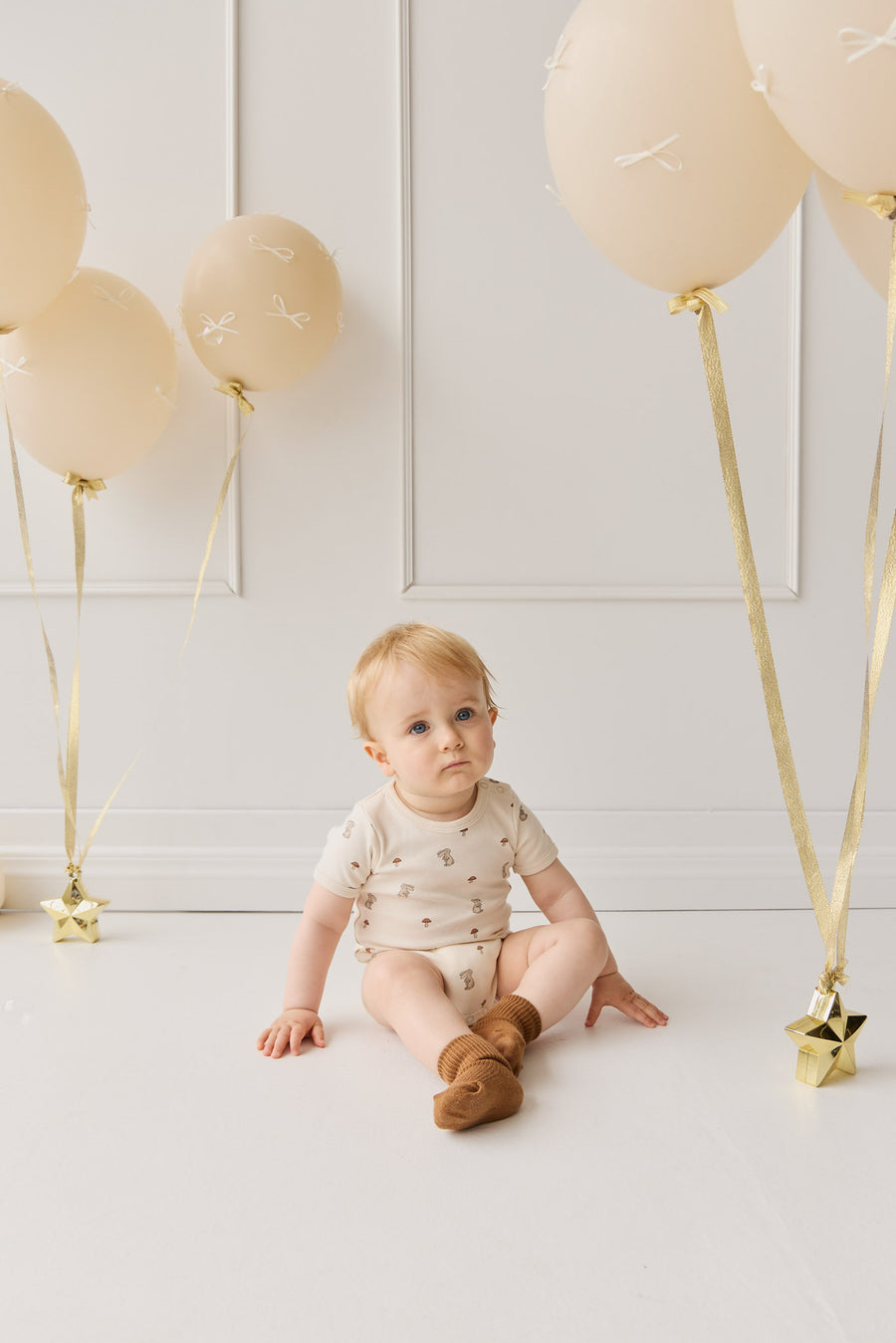 Organic Cotton Hudson Short Sleeve Bodysuit - Le Lapin Childrens Bodysuit from Jamie Kay NZ