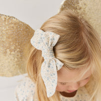 Organic Cotton Bow - Adnola Floral Childrens Hair Bow from Jamie Kay NZ