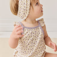 Organic Cotton Headband - Blueberry Field Raindrops Childrens Headband from Jamie Kay NZ