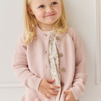 Ava Cardigan - Shell Pink Childrens Cardigan from Jamie Kay NZ