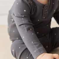 Organic Cotton Modal Long Sleeve Bodysuit - Milky Way Icelandic Childrens Bodysuit from Jamie Kay NZ