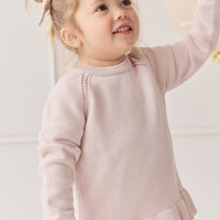 Ava Jumper - Soft Misty Rose Childrens Jumper from Jamie Kay NZ