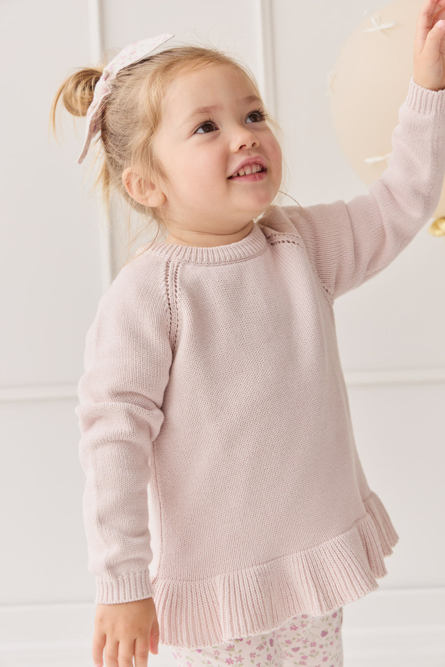 Ava Jumper - Soft Misty Rose Childrens Jumper from Jamie Kay NZ