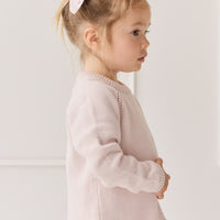 Ava Jumper - Soft Misty Rose Childrens Jumper from Jamie Kay NZ