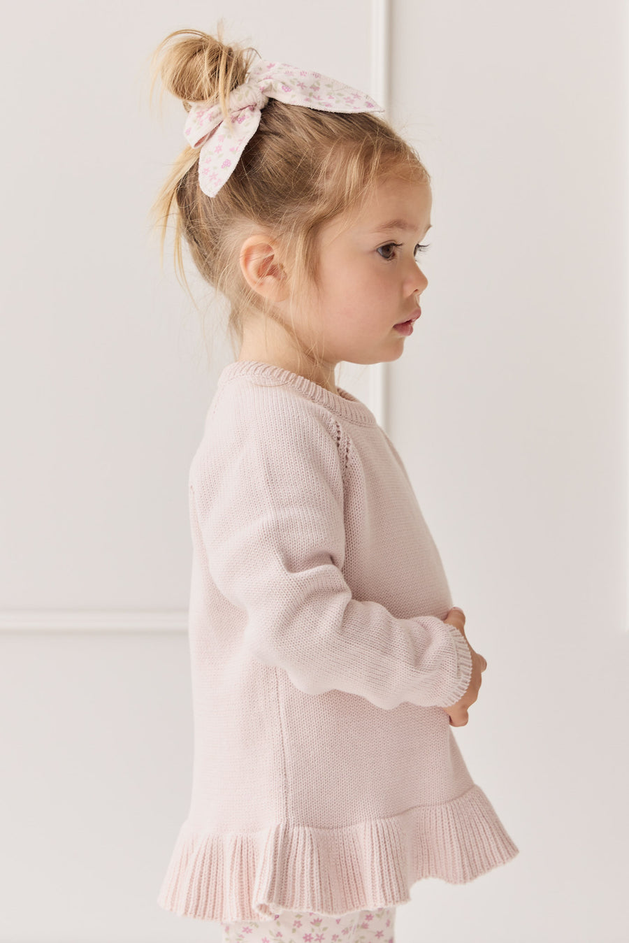 Ava Jumper - Soft Misty Rose Childrens Jumper from Jamie Kay NZ