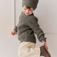 Joshua Hat - Seaweed Marle Childrens Beanie from Jamie Kay NZ