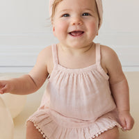 Organic Cotton Muslin Zoe Set - Ballet Pink Childrens Set from Jamie Kay NZ