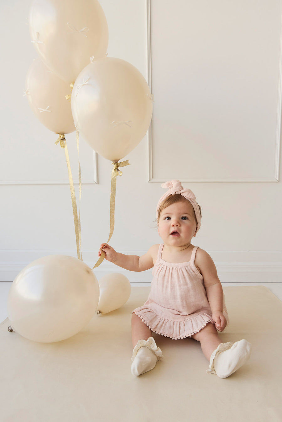 Organic Cotton Muslin Zoe Set - Ballet Pink Childrens Set from Jamie Kay NZ