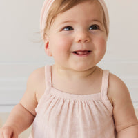 Organic Cotton Muslin Headband - Ballet Pink Childrens Headband from Jamie Kay NZ