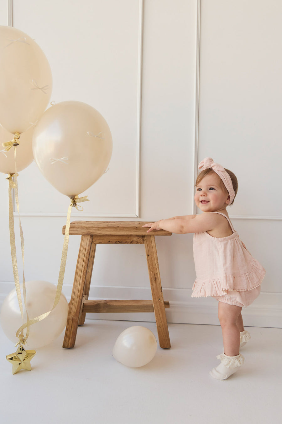 Organic Cotton Muslin Zoe Set - Ballet Pink Childrens Set from Jamie Kay NZ