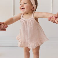 Organic Cotton Muslin Headband - Ballet Pink Childrens Headband from Jamie Kay NZ