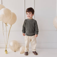 Joshua Jumper - Seaweed Marle Childrens Jumper from Jamie Kay NZ