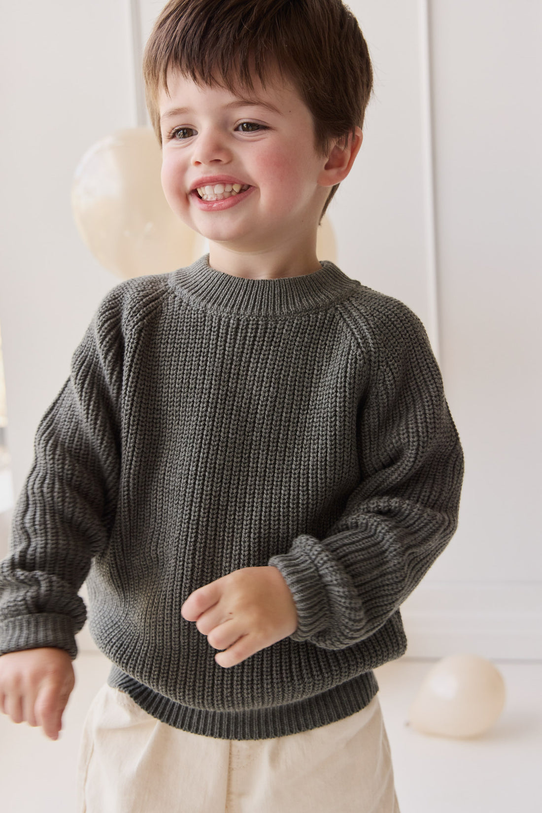 Joshua Jumper - Seaweed Marle Childrens Jumper from Jamie Kay NZ