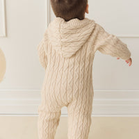 Benjamin Onepiece - Oatmeal Marle Childrens Onepiece from Jamie Kay NZ