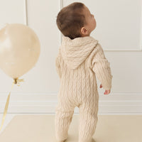 Benjamin Onepiece - Oatmeal Marle Childrens Onepiece from Jamie Kay NZ