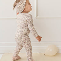 Organic Cotton Modal Everyday Legging - Amber Eggnog Childrens Legging from Jamie Kay NZ