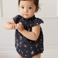 Organic Cotton Tamara Playsuit - Bouquet De Fleur Childrens Onepiece from Jamie Kay NZ