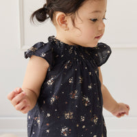 Organic Cotton Tamara Playsuit - Bouquet De Fleur Childrens Onepiece from Jamie Kay NZ