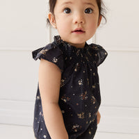 Organic Cotton Tamara Playsuit - Bouquet De Fleur Childrens Onepiece from Jamie Kay NZ