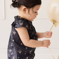 Organic Cotton Tamara Playsuit - Bouquet De Fleur Childrens Onepiece from Jamie Kay NZ