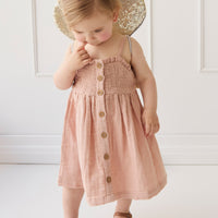 Organic Cotton Muslin Karlie Dress - Parfait Childrens Dress from Jamie Kay NZ