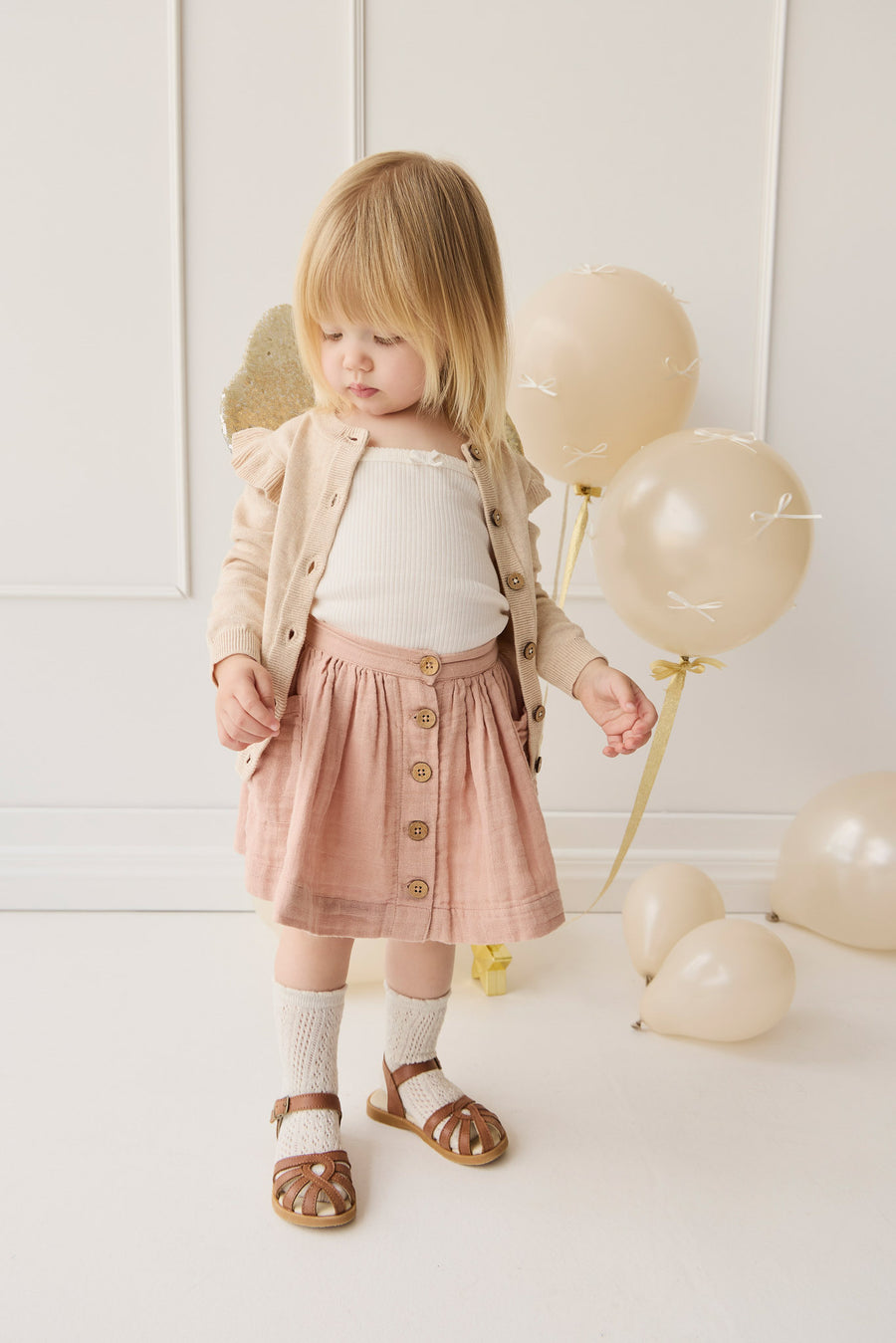 Organic Cotton Muslin Kennedy Skirt - Parfait Childrens Skirt from Jamie Kay NZ