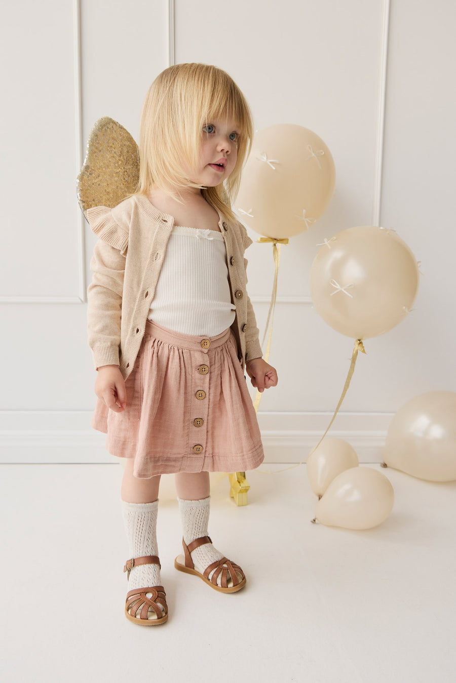 Organic Cotton Muslin Kennedy Skirt - Parfait Childrens Skirt from Jamie Kay NZ