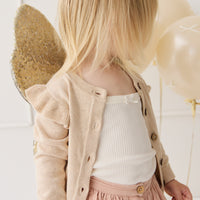 Rosie Cardigan - Oatmeal Marle Childrens Cardigan from Jamie Kay NZ