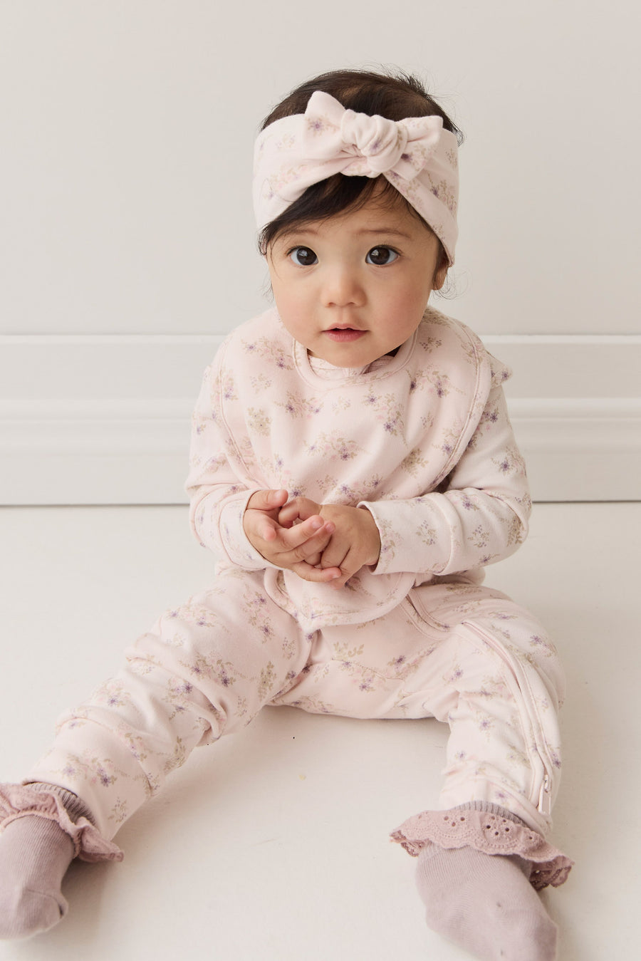 Organic Cotton Frankie Onepiece - Sweet Pea Floral Childrens Onepiece from Jamie Kay NZ