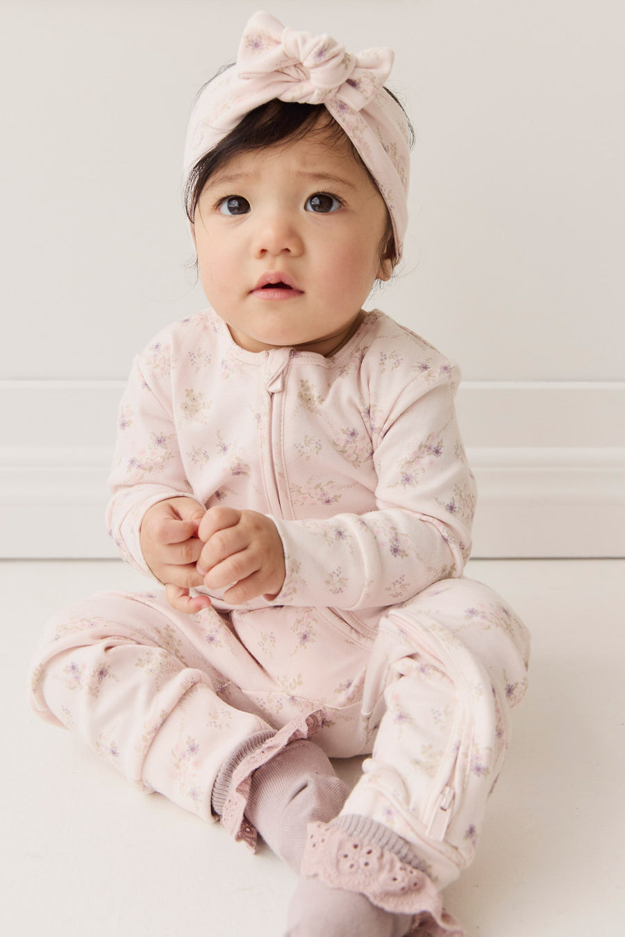 Organic Cotton Frankie Onepiece - Sweet Pea Floral Childrens Onepiece from Jamie Kay NZ