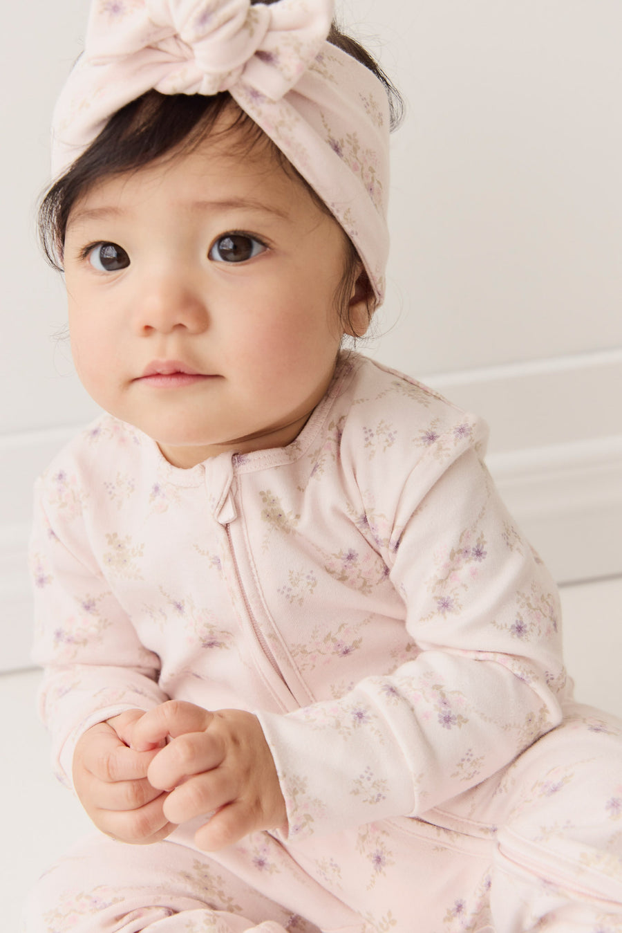 Organic Cotton Frankie Onepiece - Sweet Pea Floral Childrens Onepiece from Jamie Kay NZ