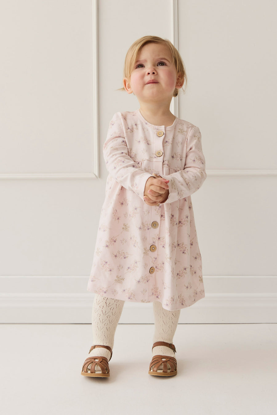 Organic Cotton Poppy Dress - Sweet Pea Floral Childrens Dress from Jamie Kay NZ