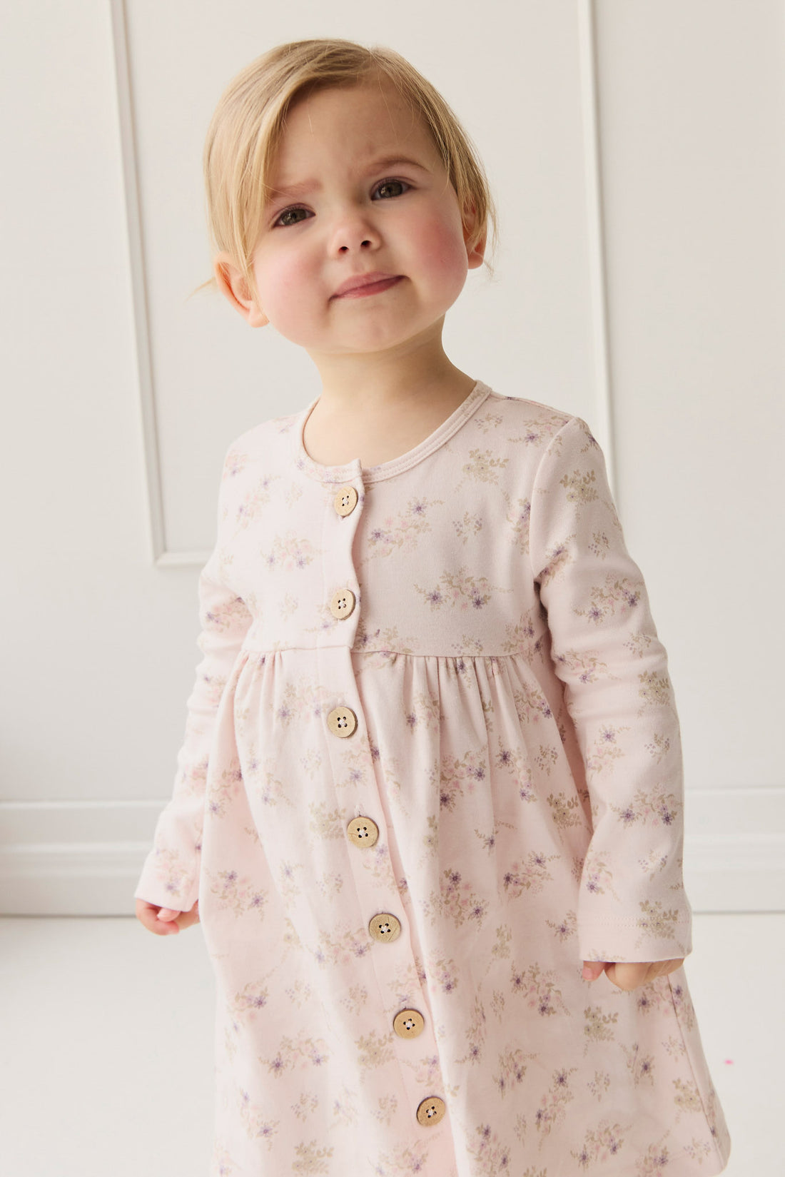 Organic Cotton Poppy Dress - Sweet Pea Floral Childrens Dress from Jamie Kay NZ