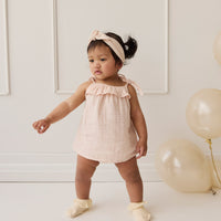 Organic Cotton Muslin Arielle Top - Ballet Pink Childrens Top from Jamie Kay NZ